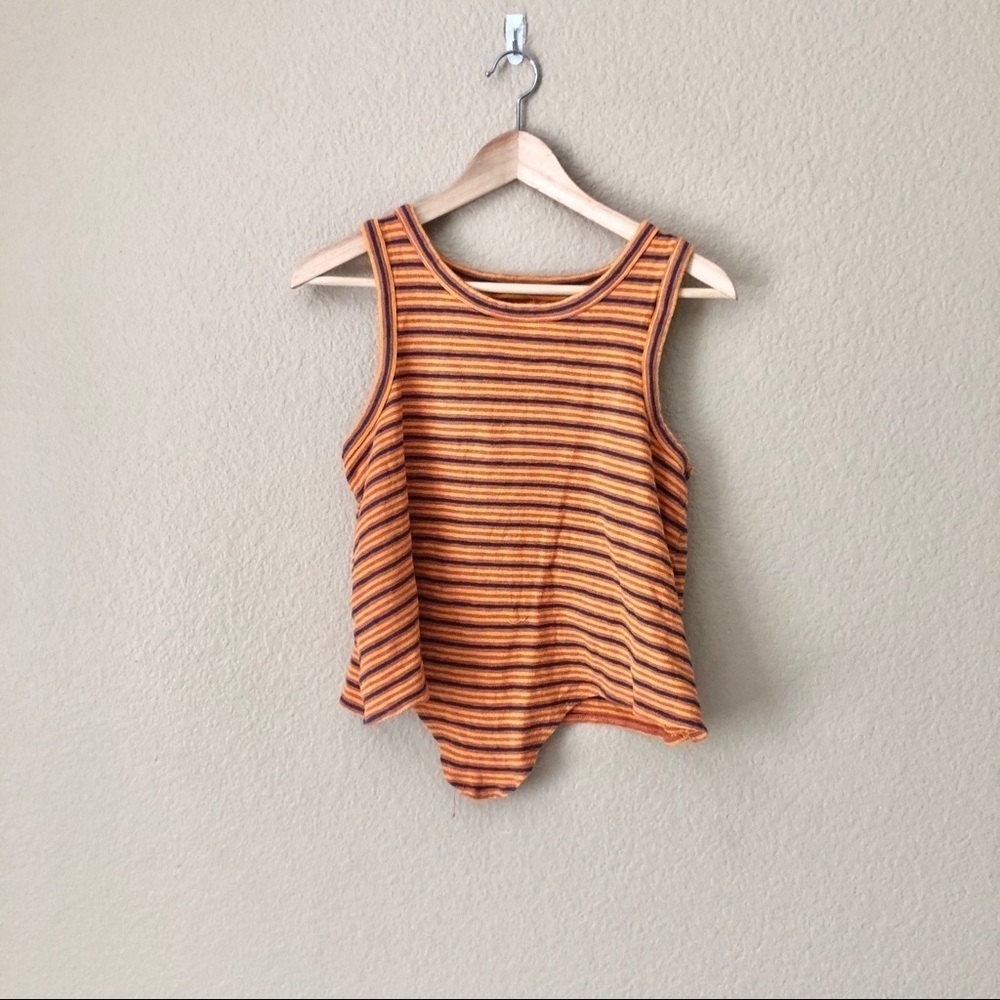 Madewell Audio Knot-Front Tank Top in Stripe - Picture 3 of 5